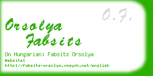 orsolya fabsits business card